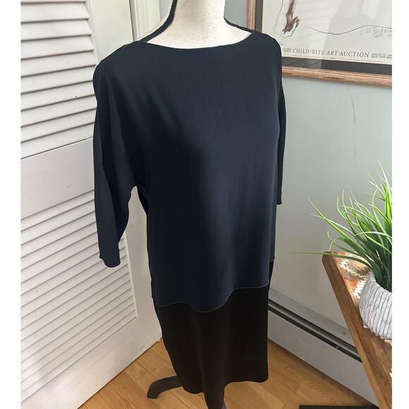 JENNIFER TATTANELLI Womens Dress 40 US 4 Black Shift Cocktail Quiet Luxury - Picture 3 of 11